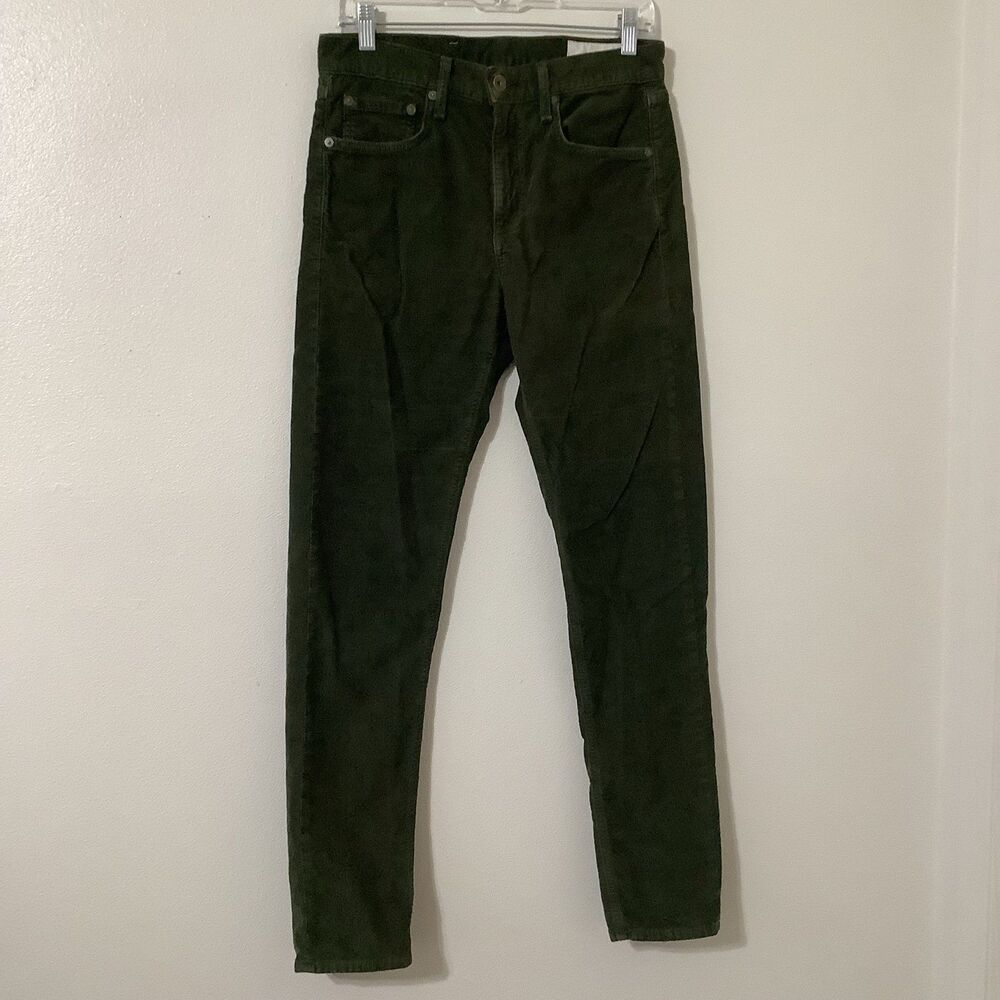 Rag & Bone Green Corduroy Cottagecore Goblincore Autumn Fall Pants Slim Fit 30